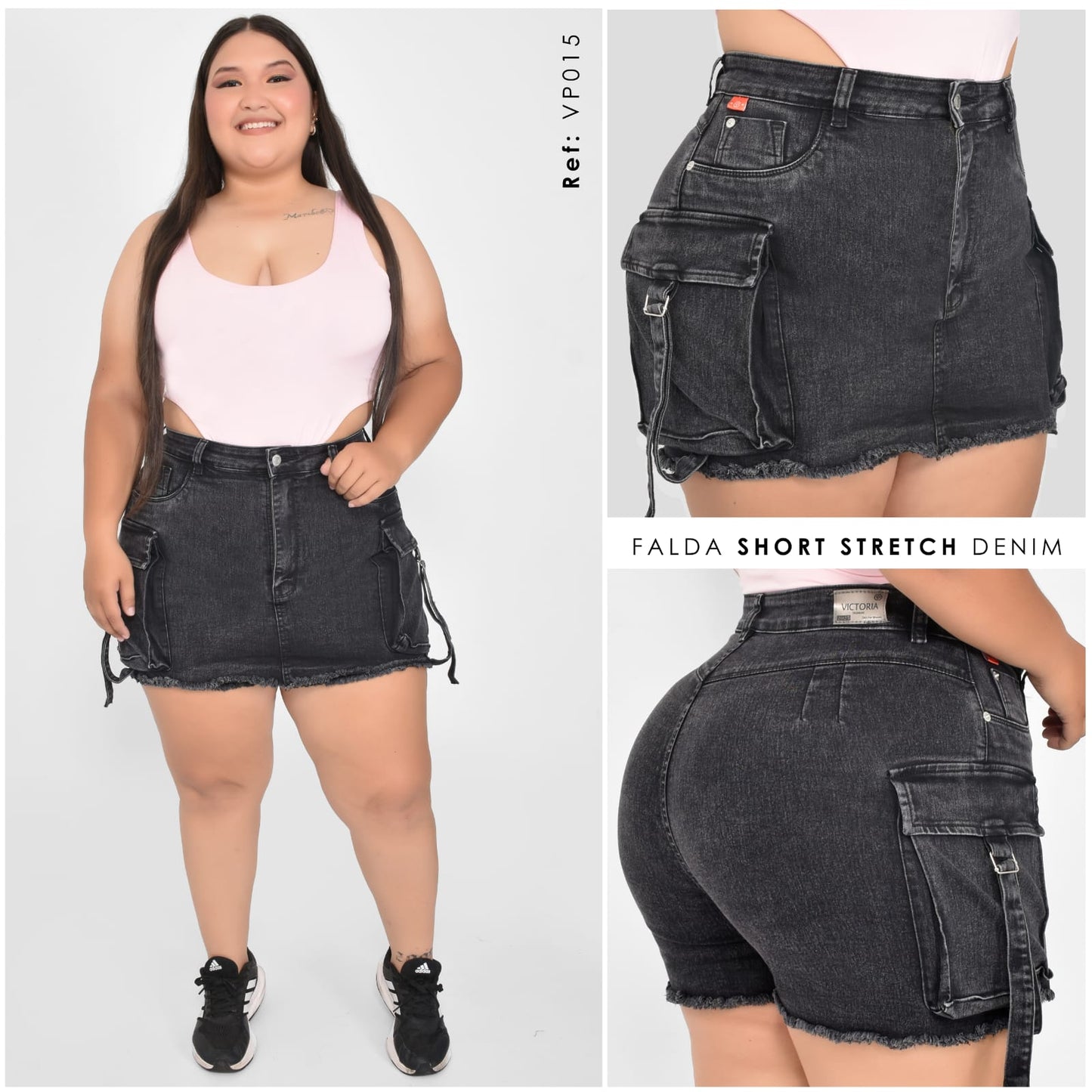 FALDA SHORTS CARGO TALLA PLUS REF:VP015