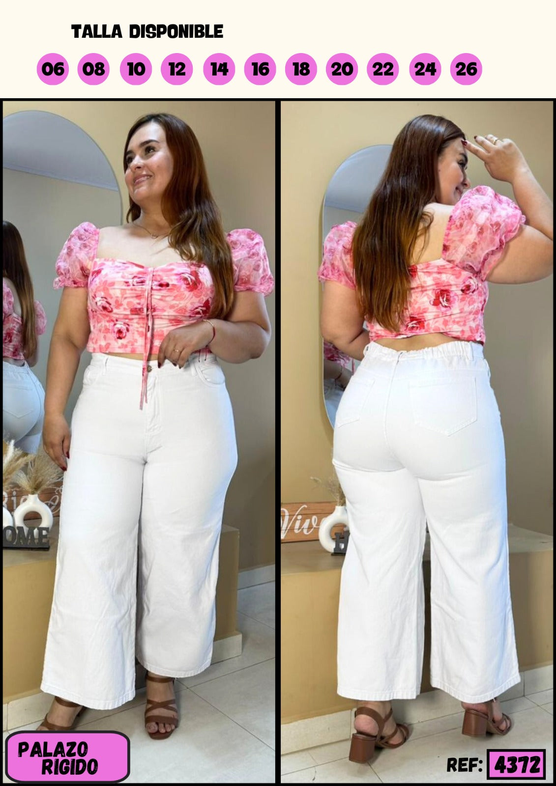 JEANS PALAZZO TALLA PLUS REF:4372