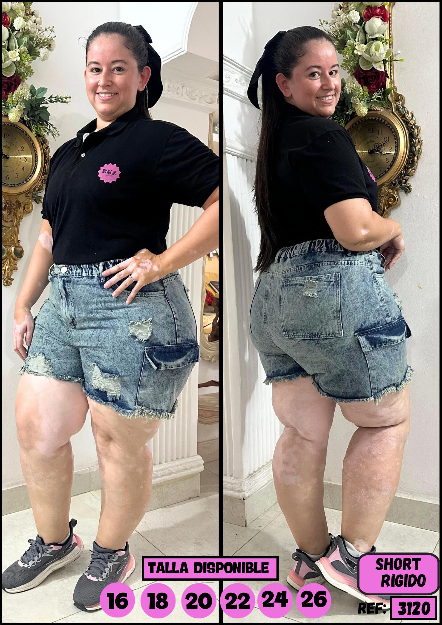 SHORTS PRETINA CAUCHO TALLA PLUS REF:3120