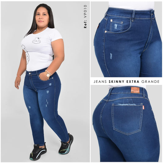 JEANS CLASICO TALLA PLUS REF:VP010