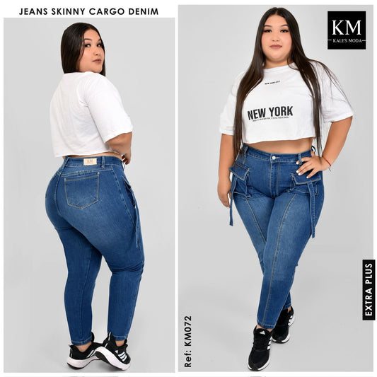 JEANS CARGO TALLA PLUS REF:KM072