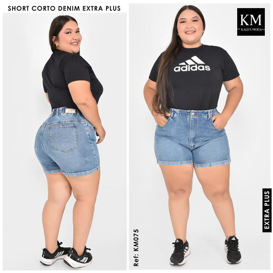 SHORTS PRETINA CAUCHO TALLA PLUS REF:KM075