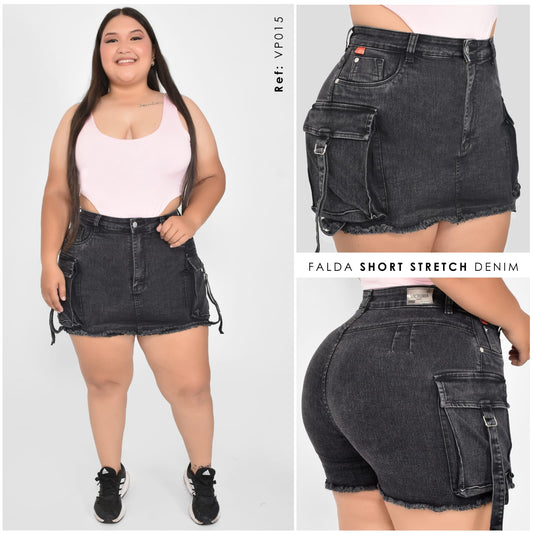 FALDA SHORTS CARGO TALLA PLUS REF:VP015