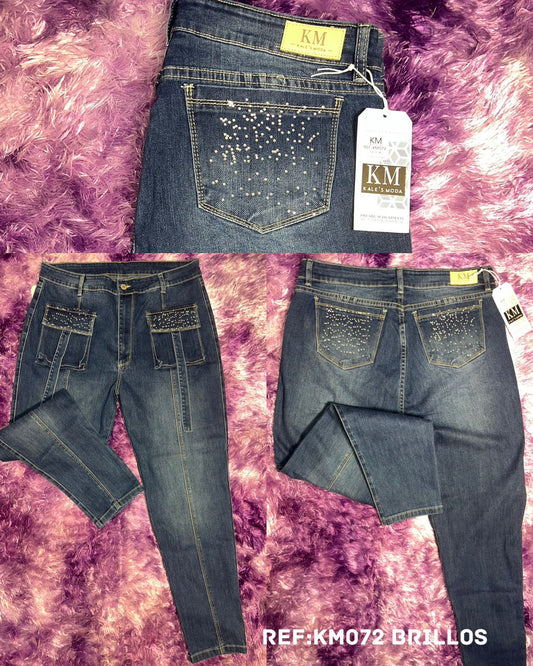 JEANS TALLA PLUS BRILLO REF:KM072 BRILLOS