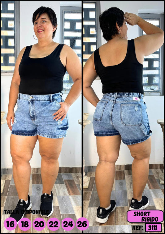 SHORTS PRETINA CAUCHO TALLA PLUS REF:3111